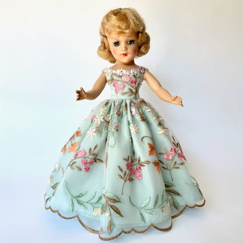 Mother's Day - Mint Green Gown with Embroidered Overlay